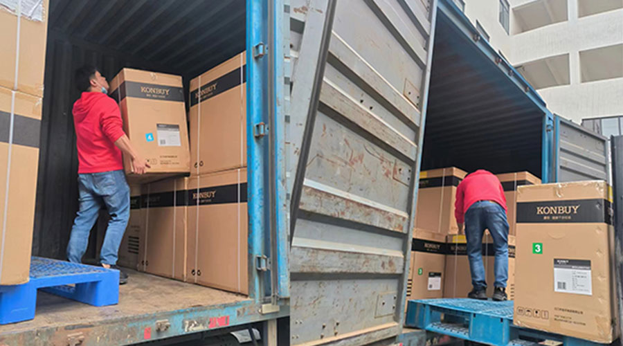 整裝待發(fā)！客戶50臺衣物烘干機裝柜完畢